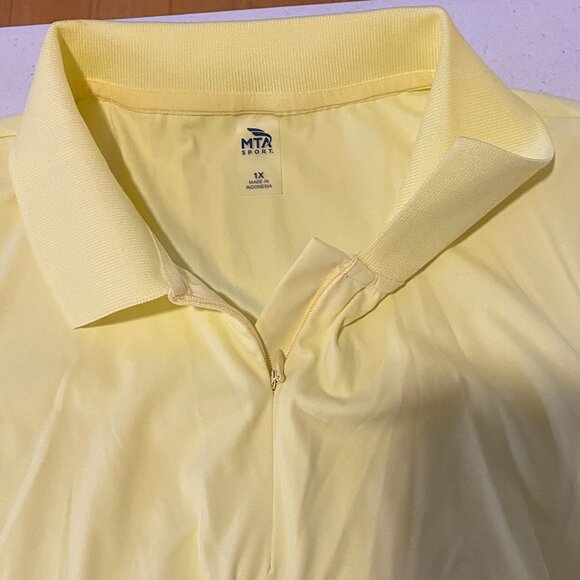MTA Sports, NWT, women's lemon yellow, 1X, sleeveless tank top with zipper. - Picture 3 of 6